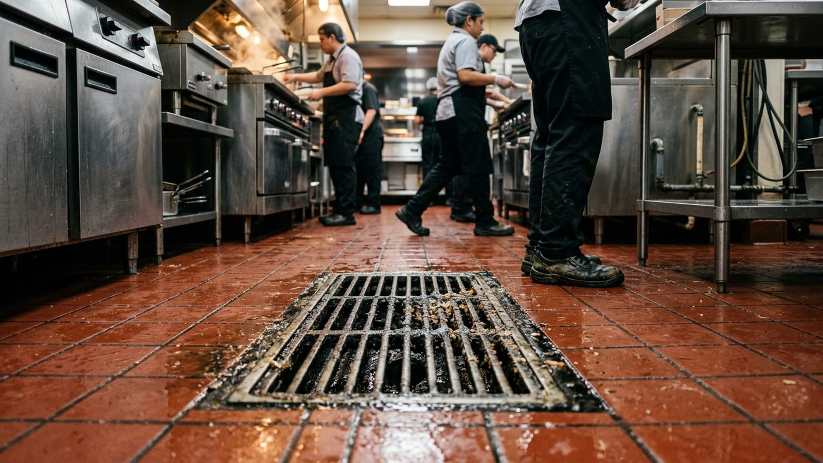 Entupimento em Restaurante Fast Food: Manutenção Diferenciada — Caixa de Gordura