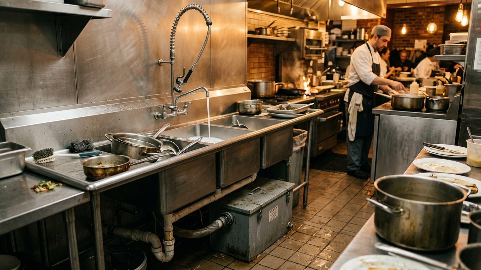 Entupimento em Cozinha de Restaurante: Solução e Prevenção — Caixa de Gordura